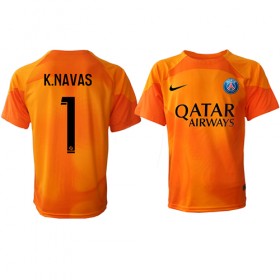 Jalkapallo Pelipaidat/Peliasut Paris Saint-Germain Keylor Navas 1 Maalivahti Vieraspelipaita 2022-23